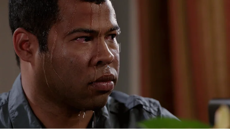 Black guy sweating meme template