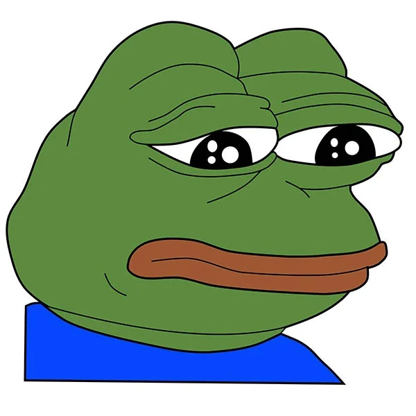 Feels Bad Man meme template: a downcast Pepe the Frog with tears in his eyes