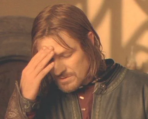 Frustrated Boromir meme template