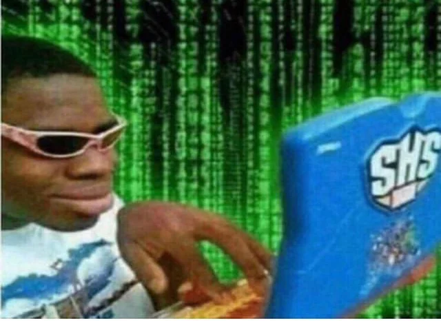 Hacker man meme template
