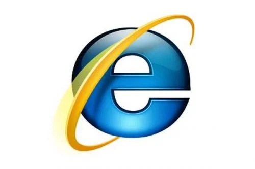 Internet Explorer logo on white background meme template