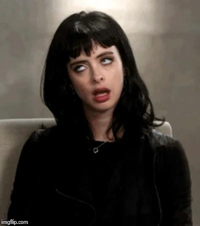 Kristen Ritter eye roll meme template