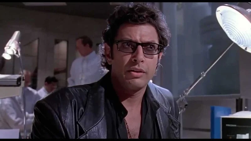 Life Finds a Way meme template: Ian Malcolm (Jeff Goldblum) in Jurassic Park delivering his famous line