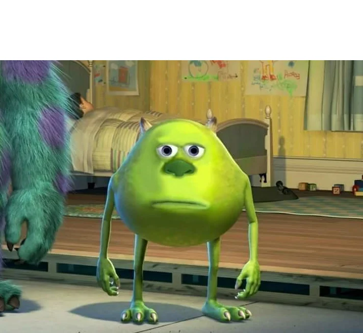Mike Wazowski Bruh meme template