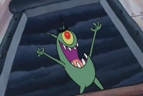 Plankton Evil Laugh meme template