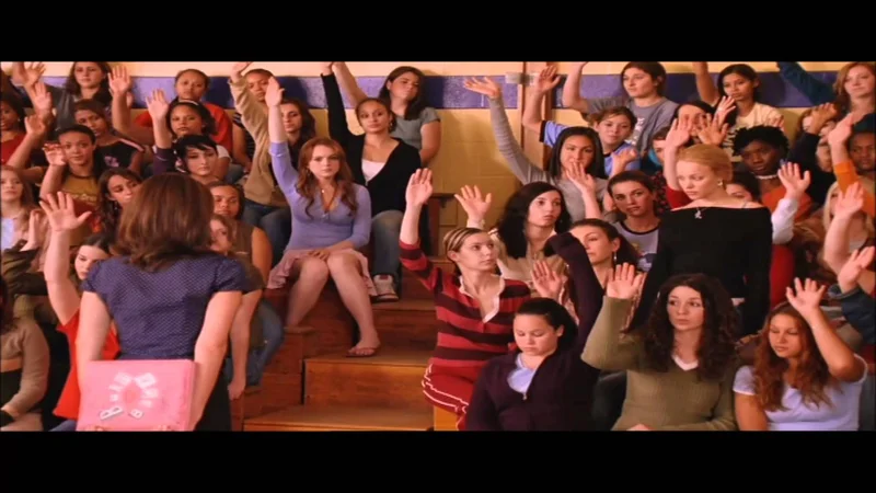 Raise Hand Mean Girls meme template
