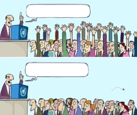 raise your hand blank speech bubbles meme template