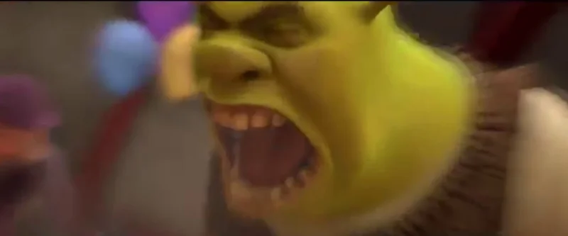 Shrek Screaming meme template
