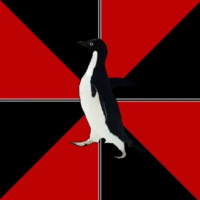 Socially Terrifying Penguin meme template