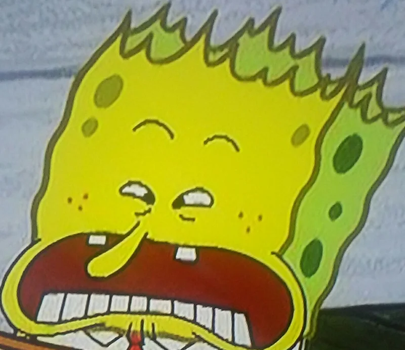 Spongebob disgusted face meme template