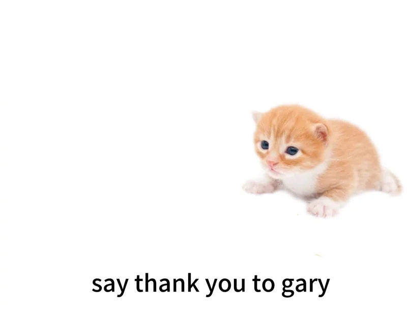Thank You Gary meme template