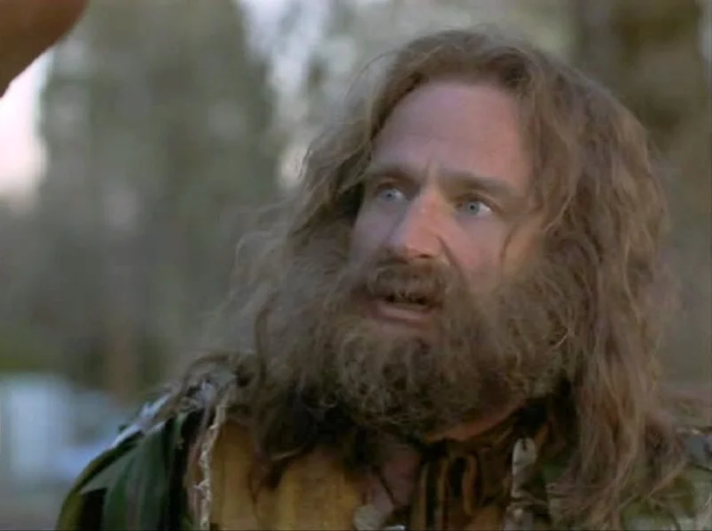What Year Is It meme template: a disheveled Robin Williams from Jumanji looking bewildered