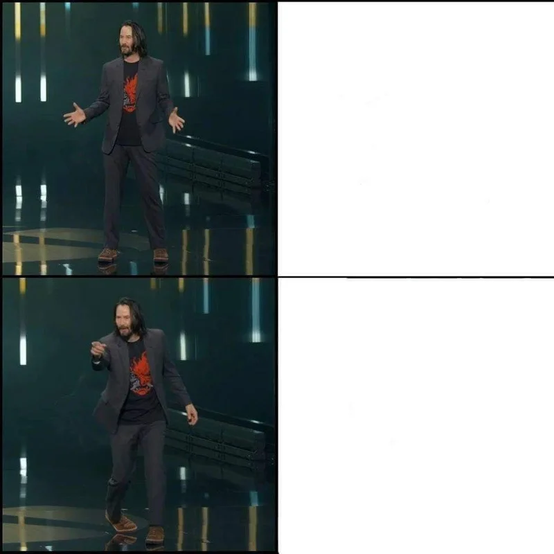Wholesome Keanu Reeves thinks You're Breathtaking meme template